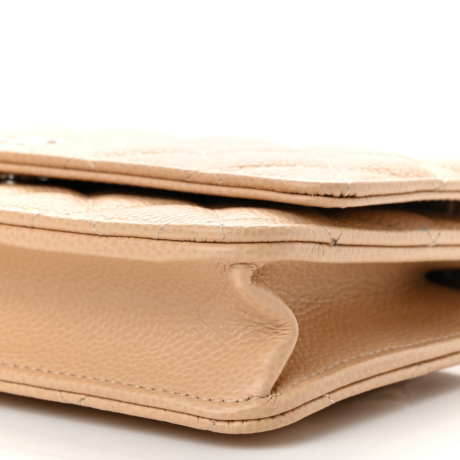 Chanel Caviar Quilted Wallet On Chain WOC Beige 10 of 11