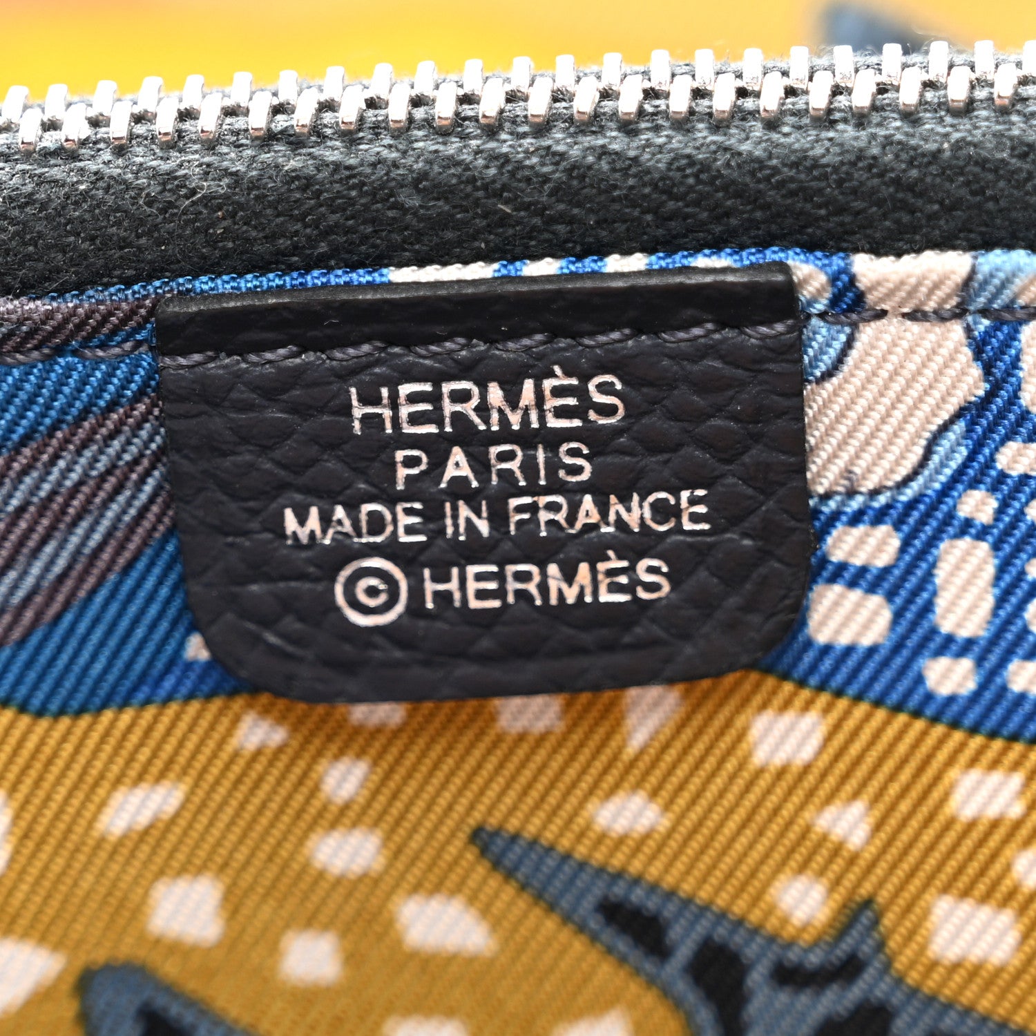 Hermes Epsom Silk'in Compact Wallet Bleu Indigo 6 of 7