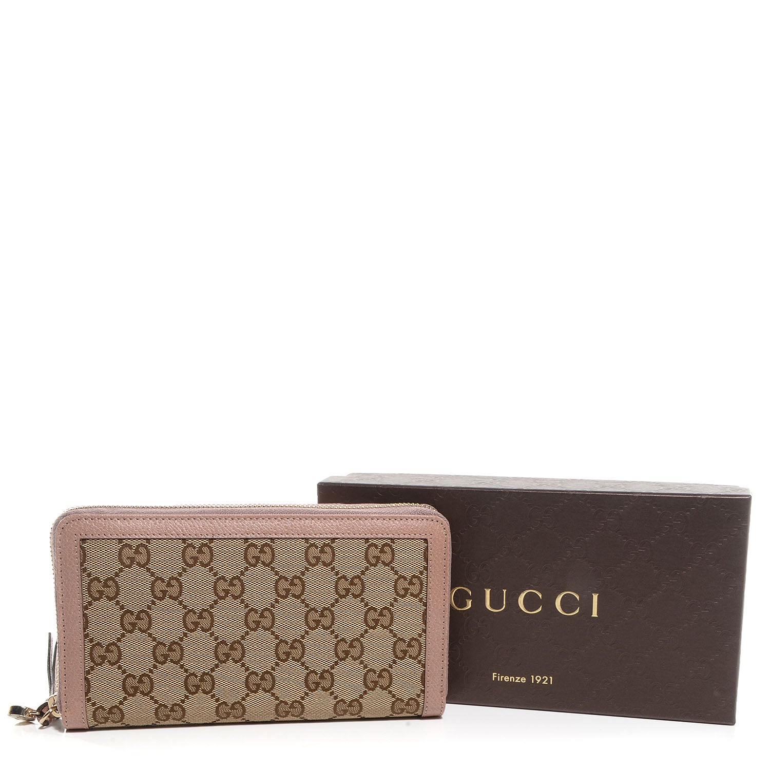 Gucci Monogram Bree Zip Around Wallet Beige Soft Pink 5 of 8