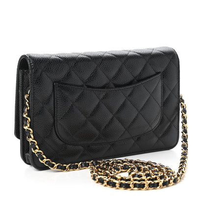Chanel Caviar Quilted Wallet On Chain WOC Black 3 of 12