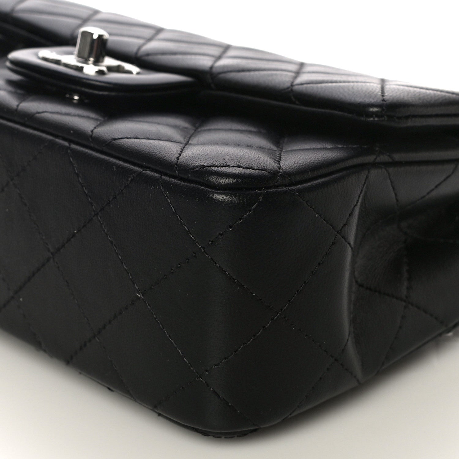 Chanel Lambskin Quilted Mini Rectangular Flap Black 10 of 15