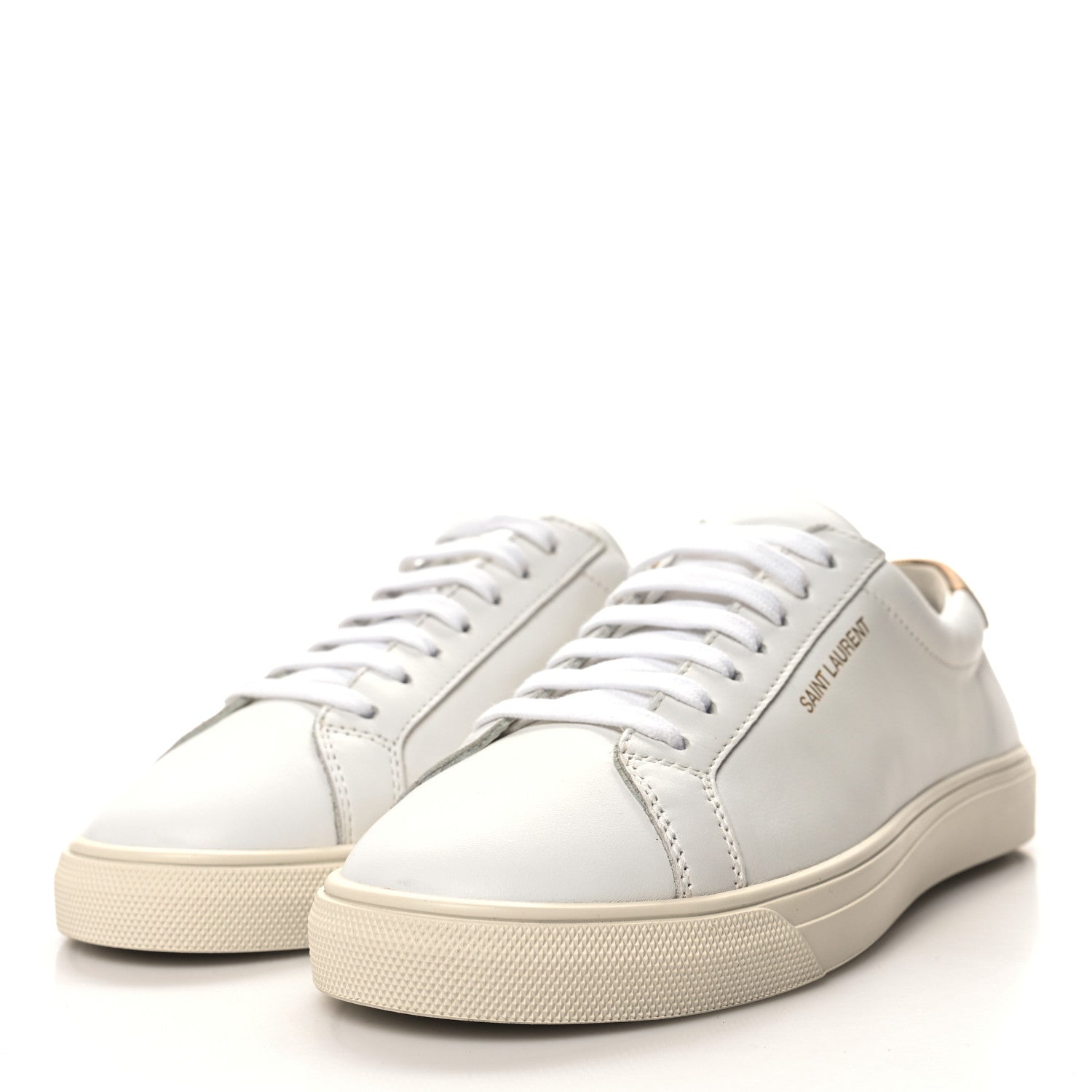 Saint Laurent Calfskin Andy Low Top Sneakers 36.5 Blanc Optique 3 of 9