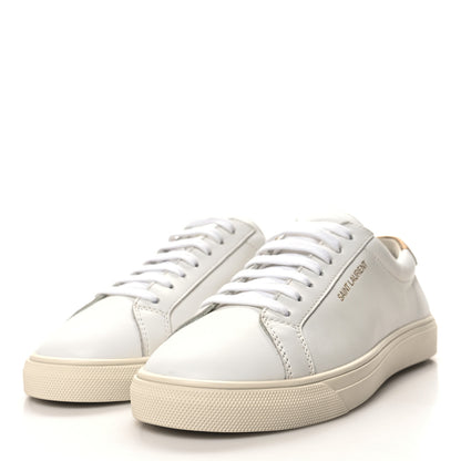 Saint Laurent Calfskin Andy Low Top Sneakers 36.5 Blanc Optique 3 of 9