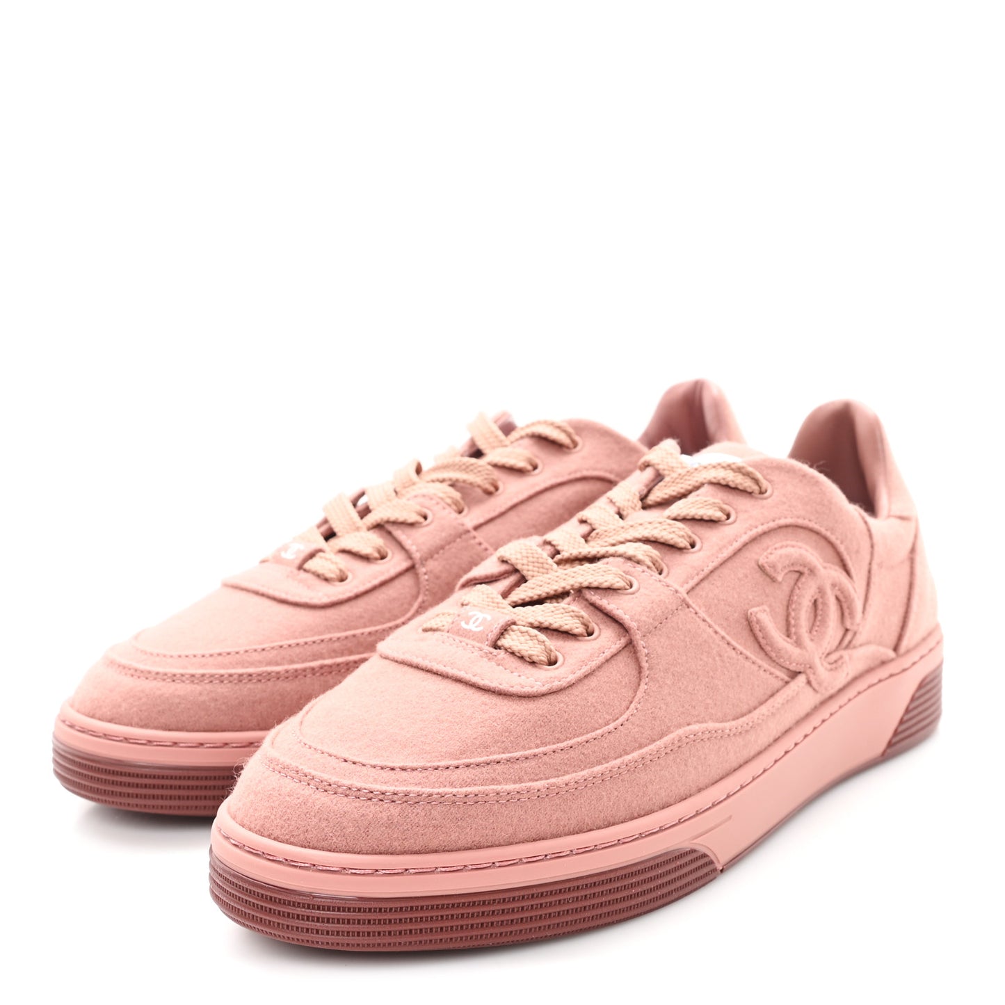 Wool Mixed Fibers Womens CC Sneakers 39 Pink