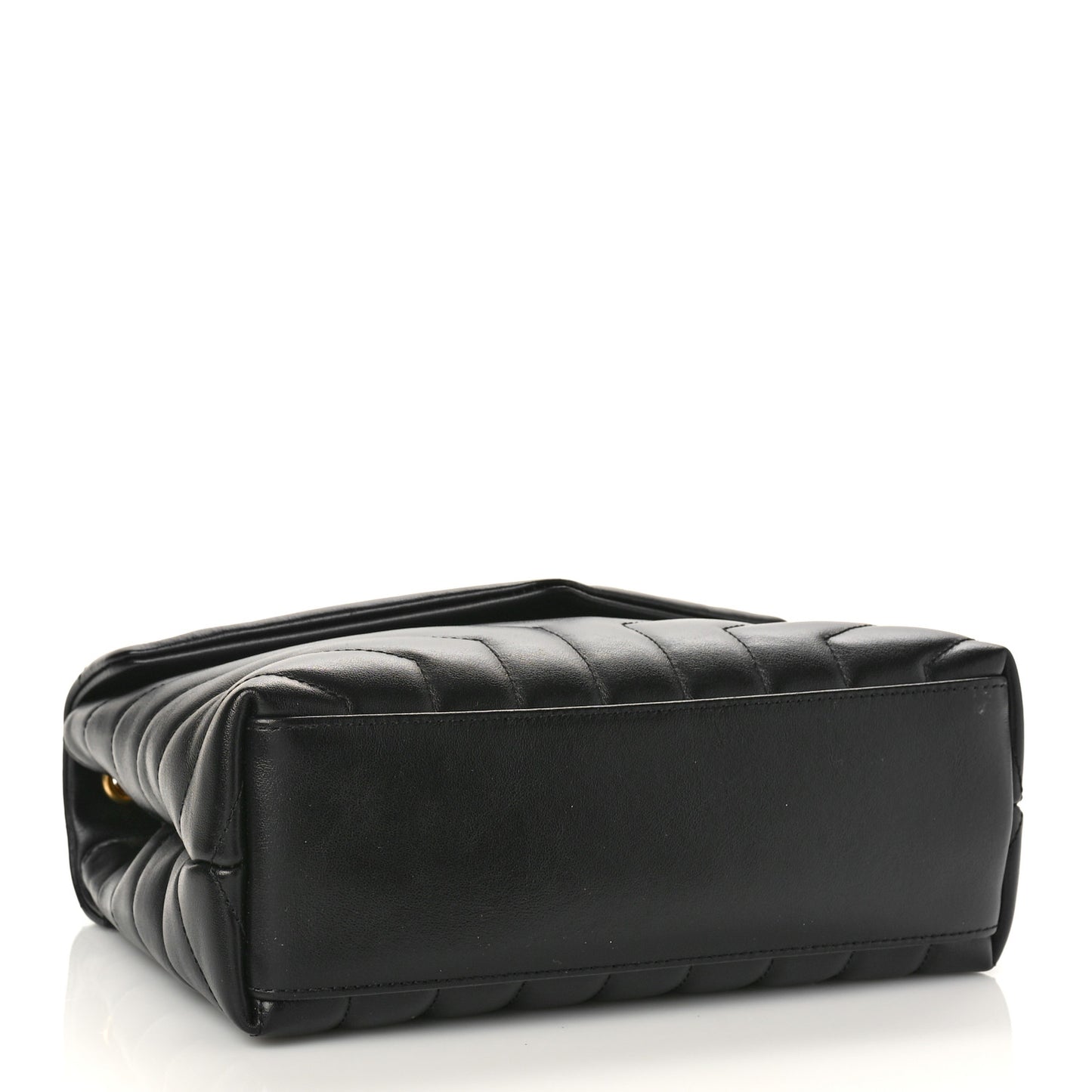 Calfskin Y Quilted Monogram Small Loulou Chain Satchel Black