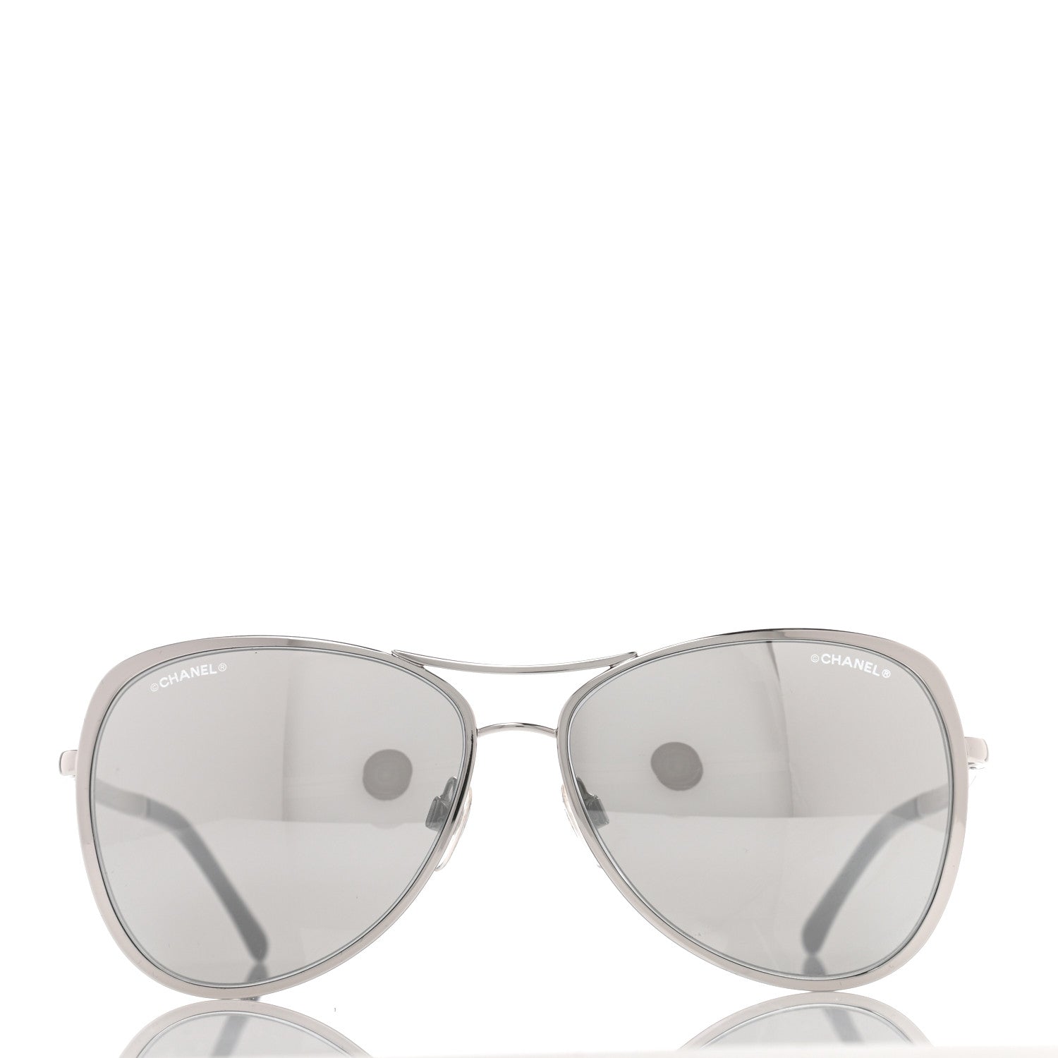 Chanel Mirrored Pilot Summer Sunglasses 4223 Silver 2 of 7