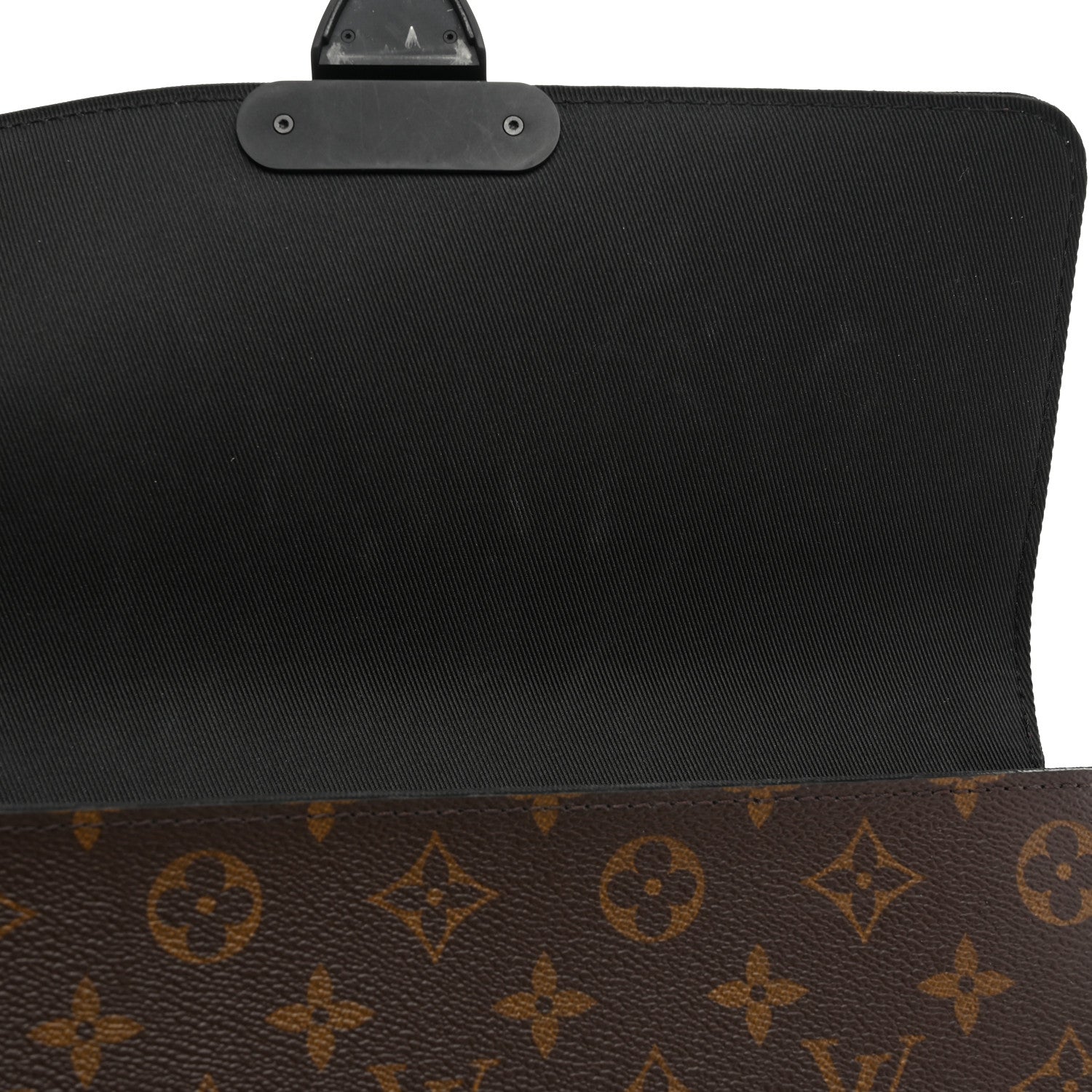 Louis Vuitton Monogram Macassar S Lock A4 Pouch 8 of 9