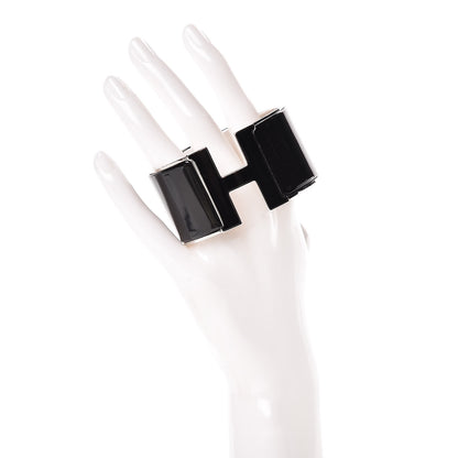 Hermes Enamel Extra Wide Clic Clac H Bracelet GM Black 2 of 6