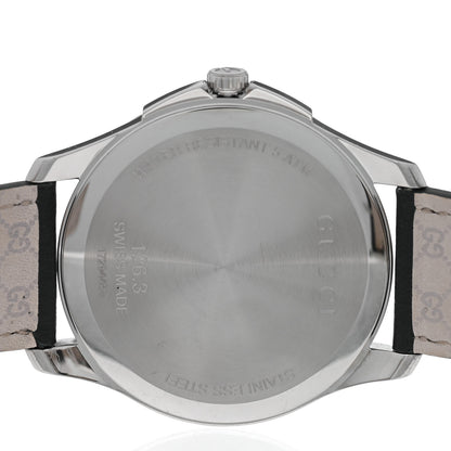 Gucci Stainless Steel Calfskin Diamond Grey Mother of Pearl 40mm G-Timeless Quartz Watch 4 of 5