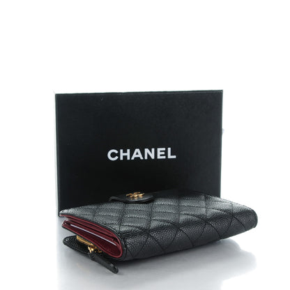 Chanel Caviar Quilted Zipped Pocket Wallet Black 4 of 9