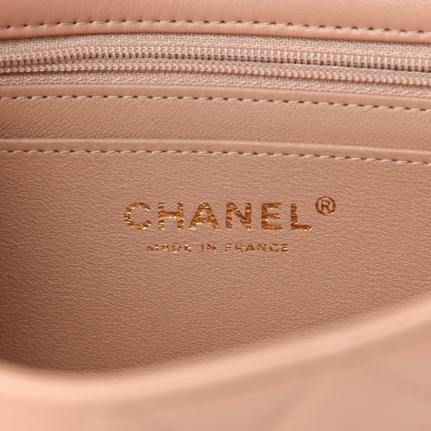 Chanel Lambskin Quilted Mini Top Handle Rectangular Flap Beige 6 of 11