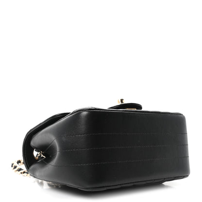 Chanel Lambskin Chevron Quilted Mini Square Flap Black 4 of 10