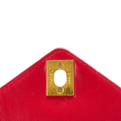 Chanel Lambskin Quilted Chevron Small Single Flap Red 8 of 8