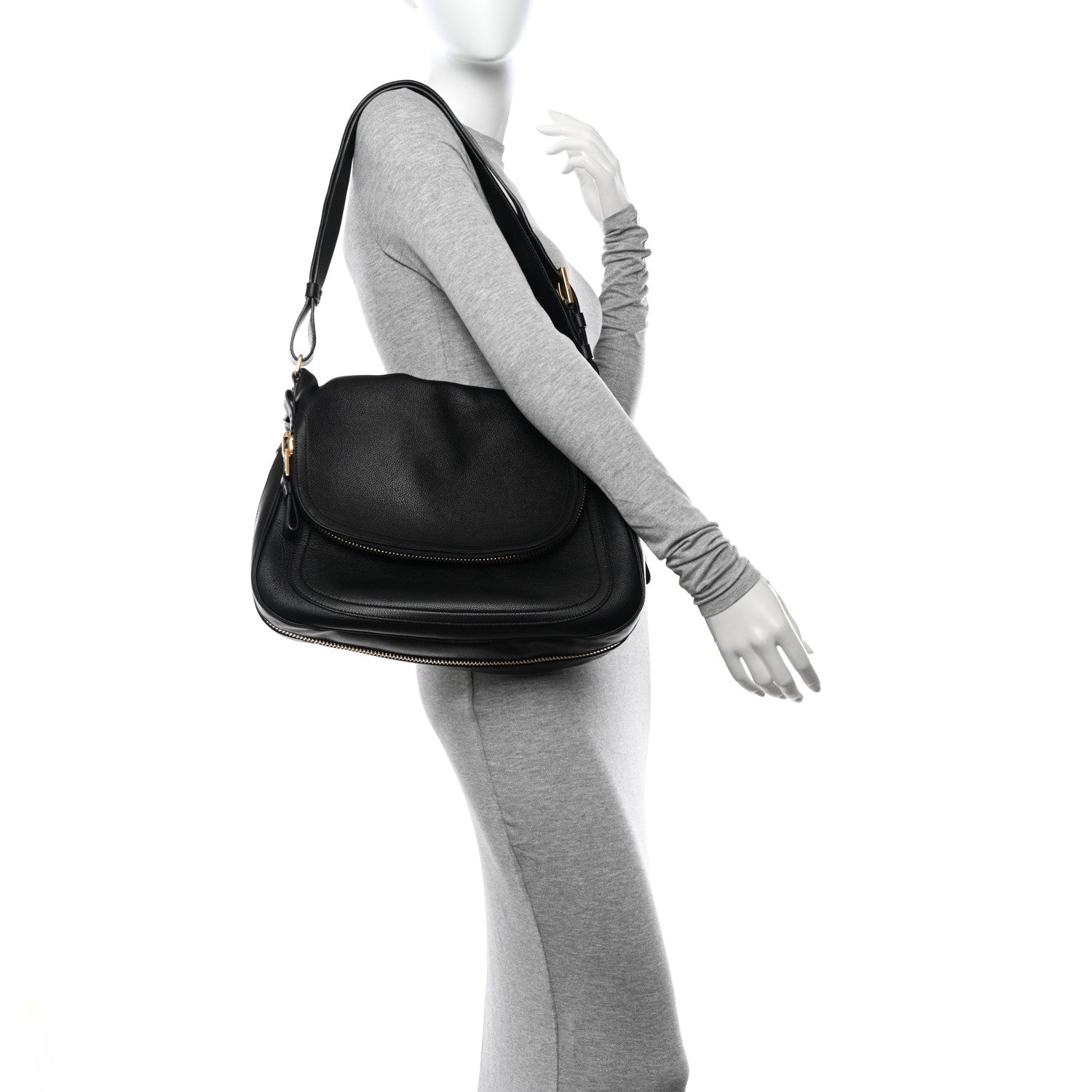 Tom Ford Pebbled Calfskin Large Jennifer Black 2 of 18