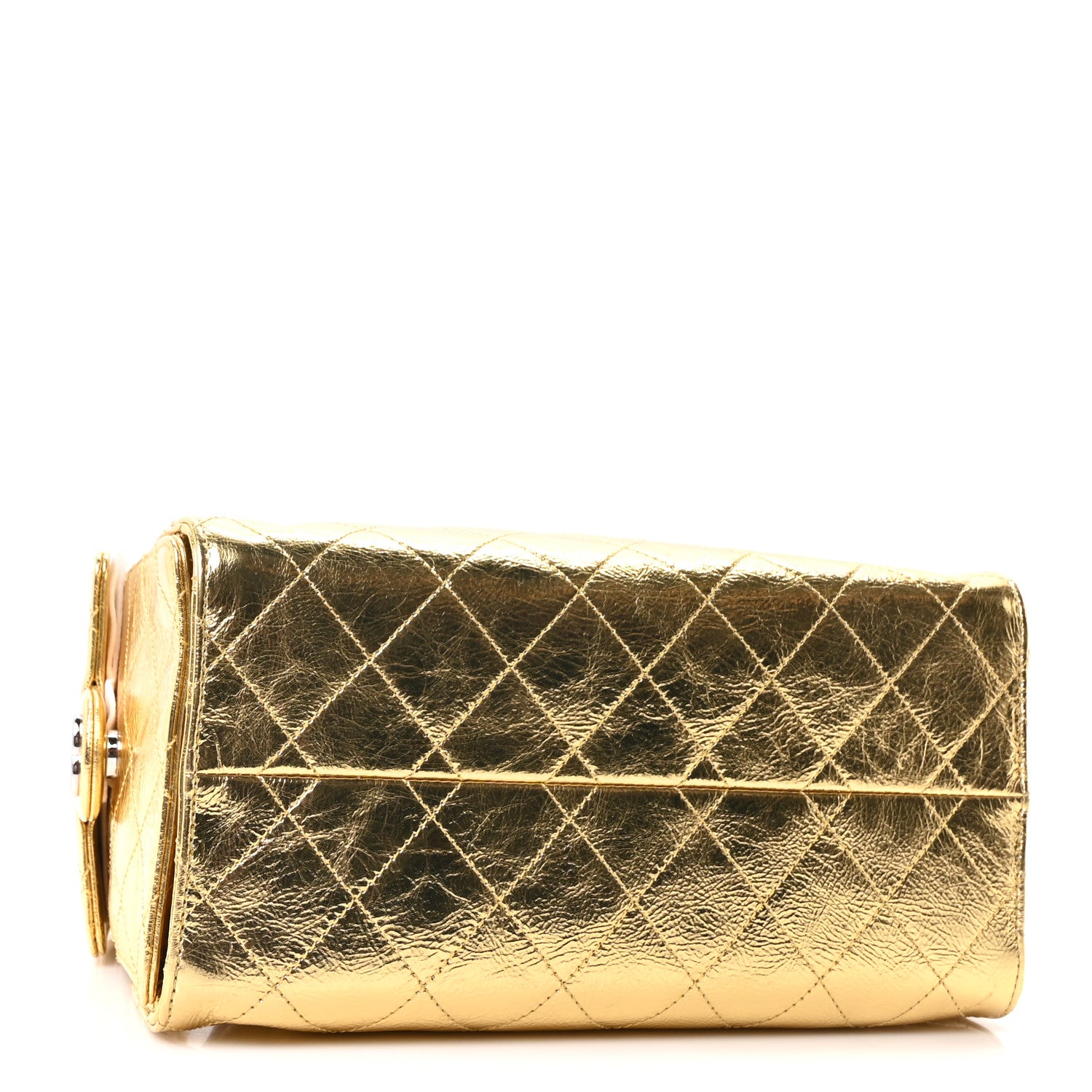 Chanel Metallic Aged Calfskin Quilted Small Chanel 25 Handbag Gold 4 of 11