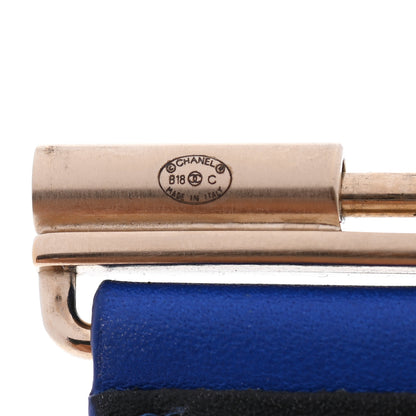 Chanel Calfskin CC Wide Cuff M Blue 5 of 6