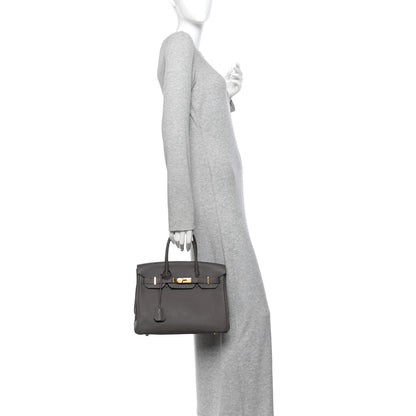 Hermes Togo BIRKIN 30 Etain 2 of 13