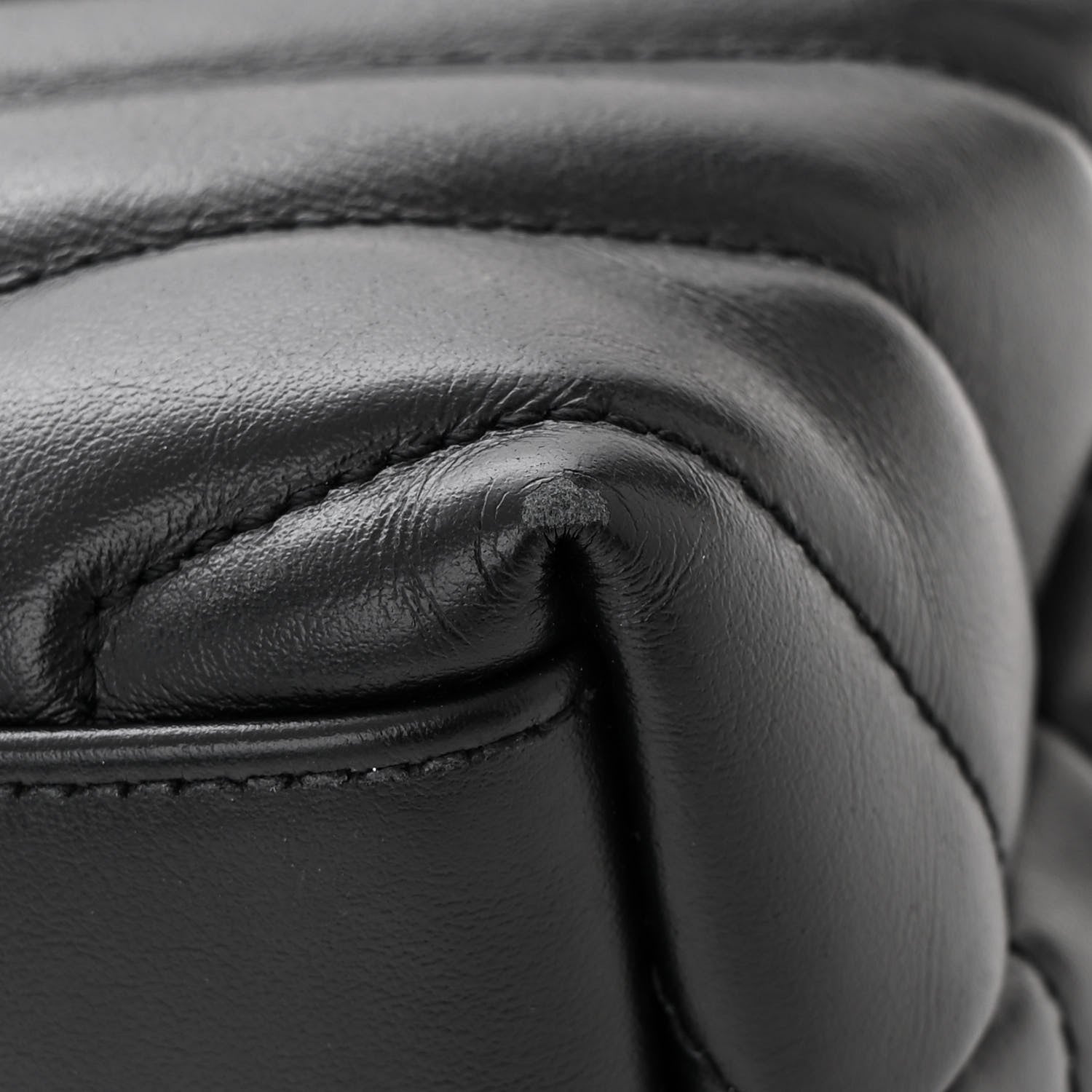 Saint Laurent Calfskin Y Quilted Monogram Small Loulou Chain Satchel Black 11 of 12