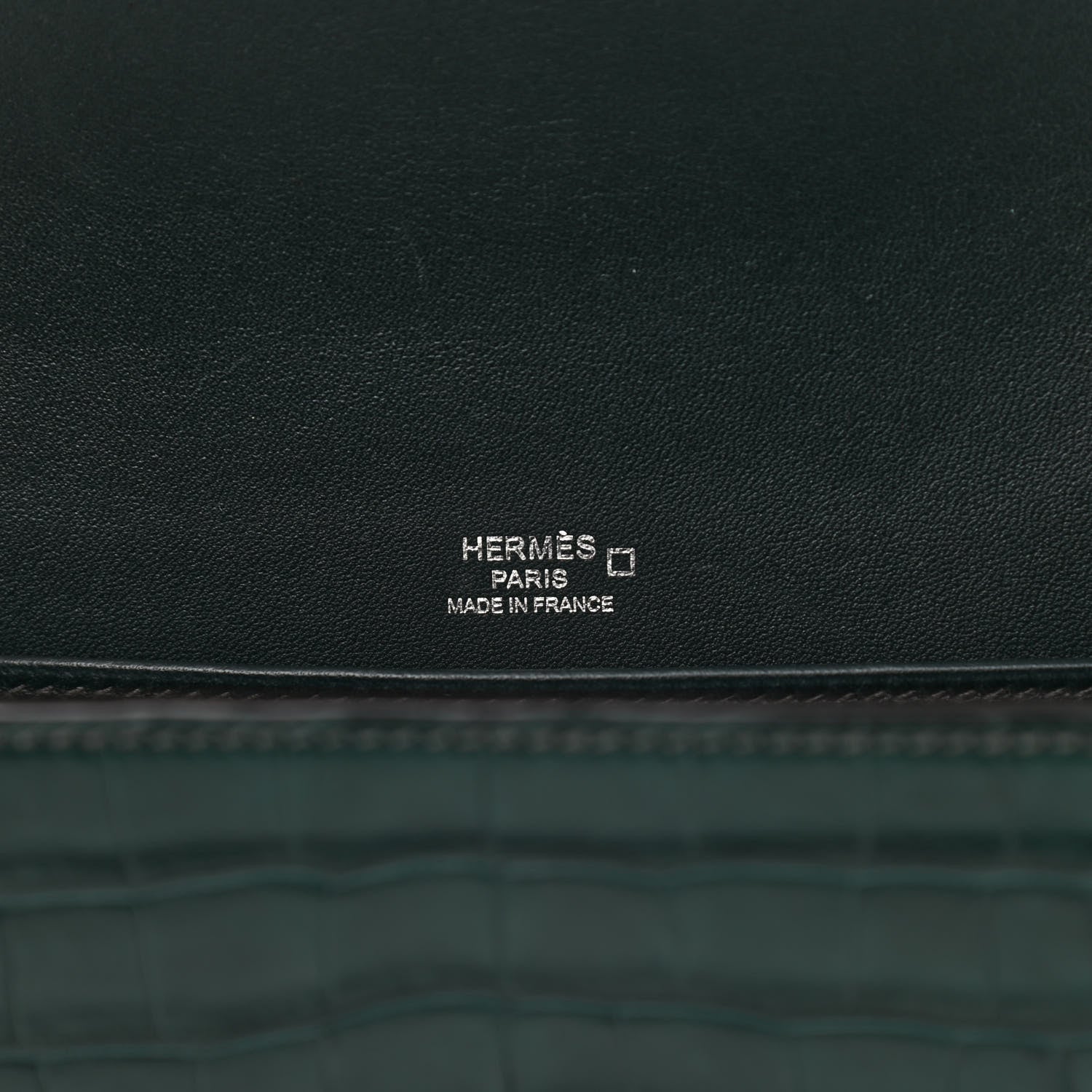 Hermes Matte Alligator Lizard Mini Sac Roulis Ombre Vert Fonce 6 of 9