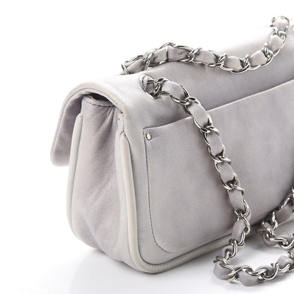 Chanel Lambskin Diagonal CC Chain Flap Grey 9 of 12