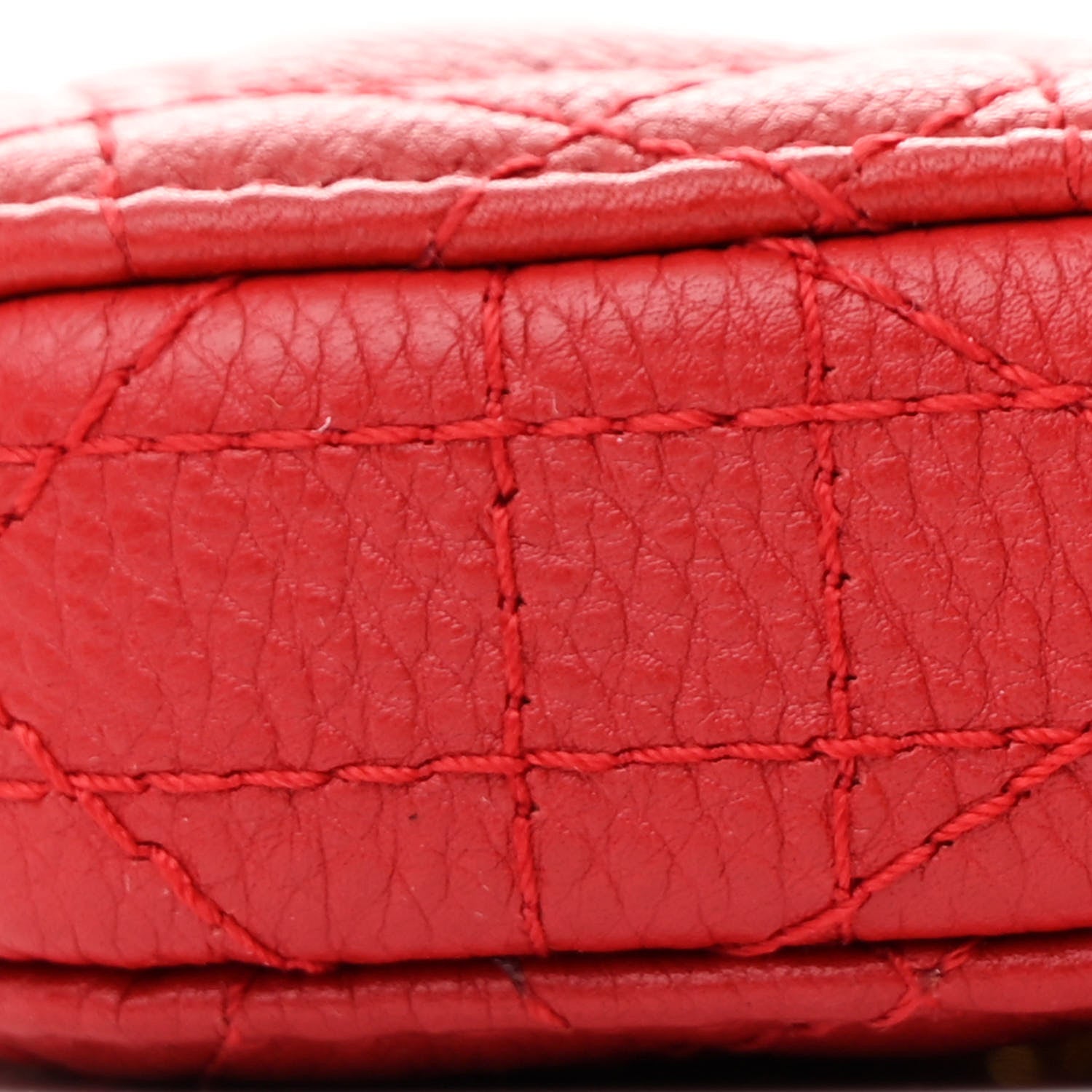 Christian Dior Calfskin Cannage Dioramour Caro Heart Pouch With Chain Red 11 of 11