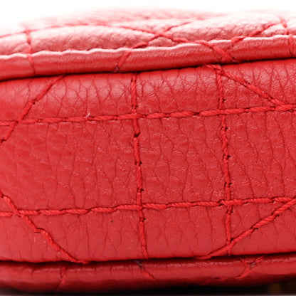 Christian Dior Calfskin Cannage Dioramour Caro Heart Pouch With Chain Red 11 of 11