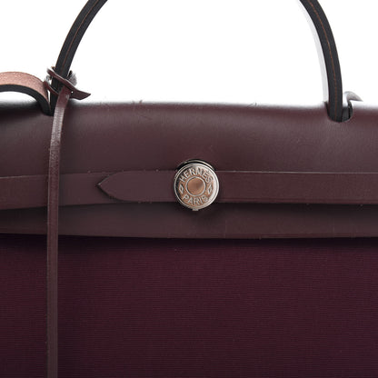 Hermes Vache Hunter Toile Officier Herbag Zip 31 PM Prune 15 of 16