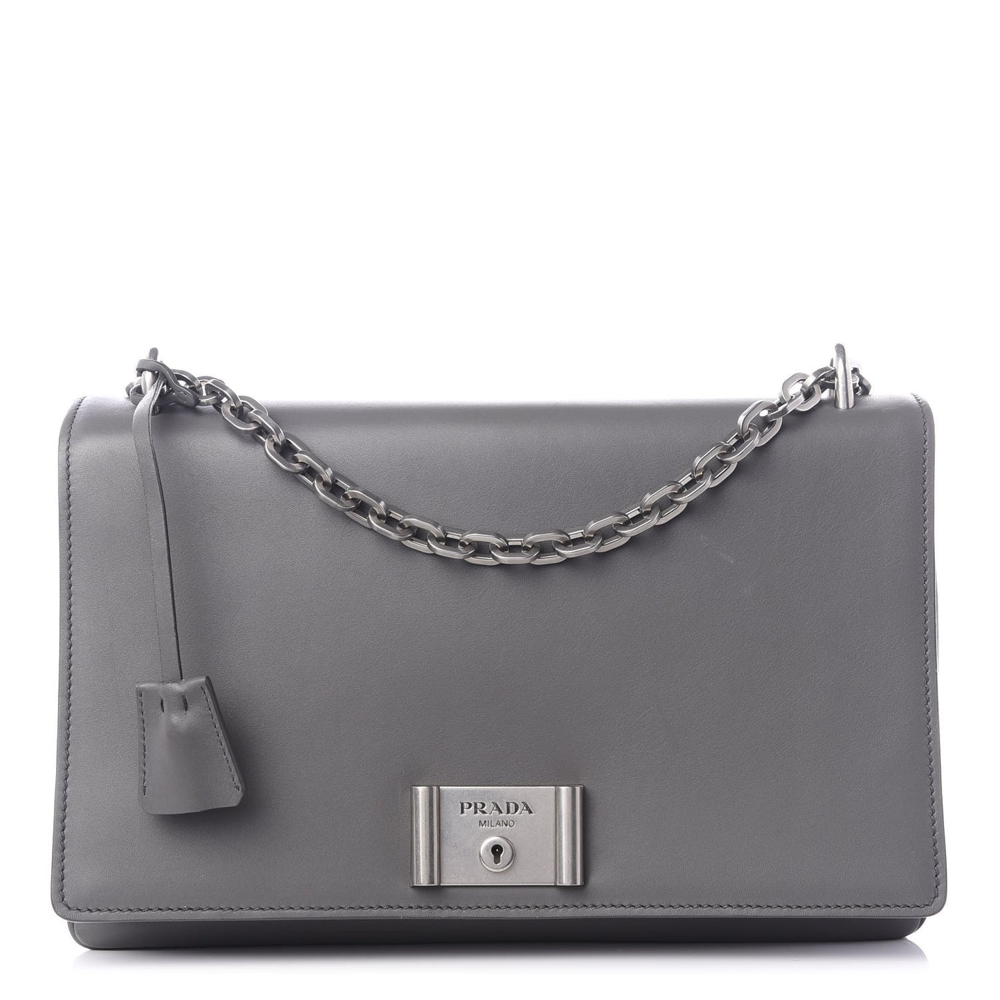 City Calf Metal Closure Shoulder Bag Marmo
