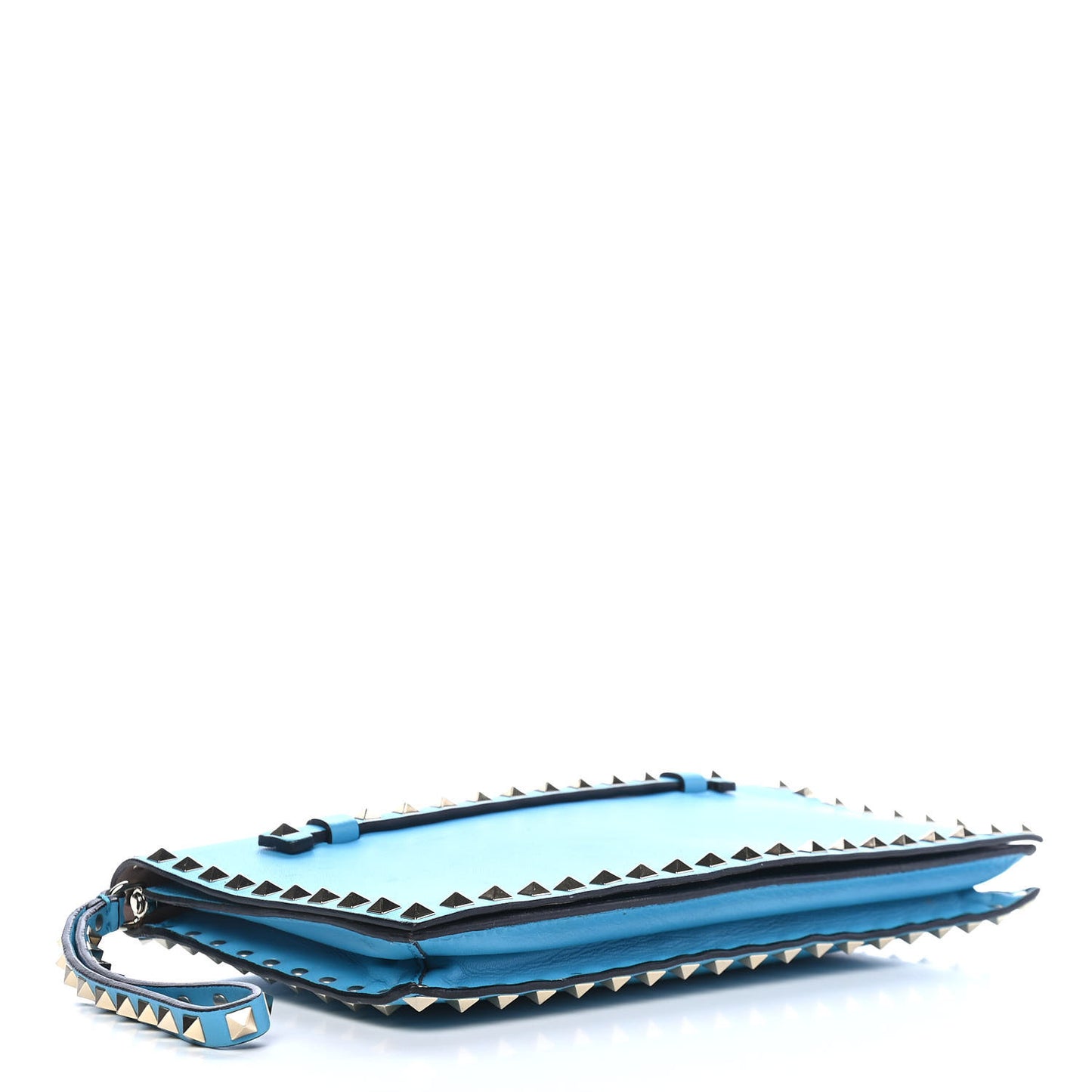 Nappa Rockstud Wristlet Clutch Parrot