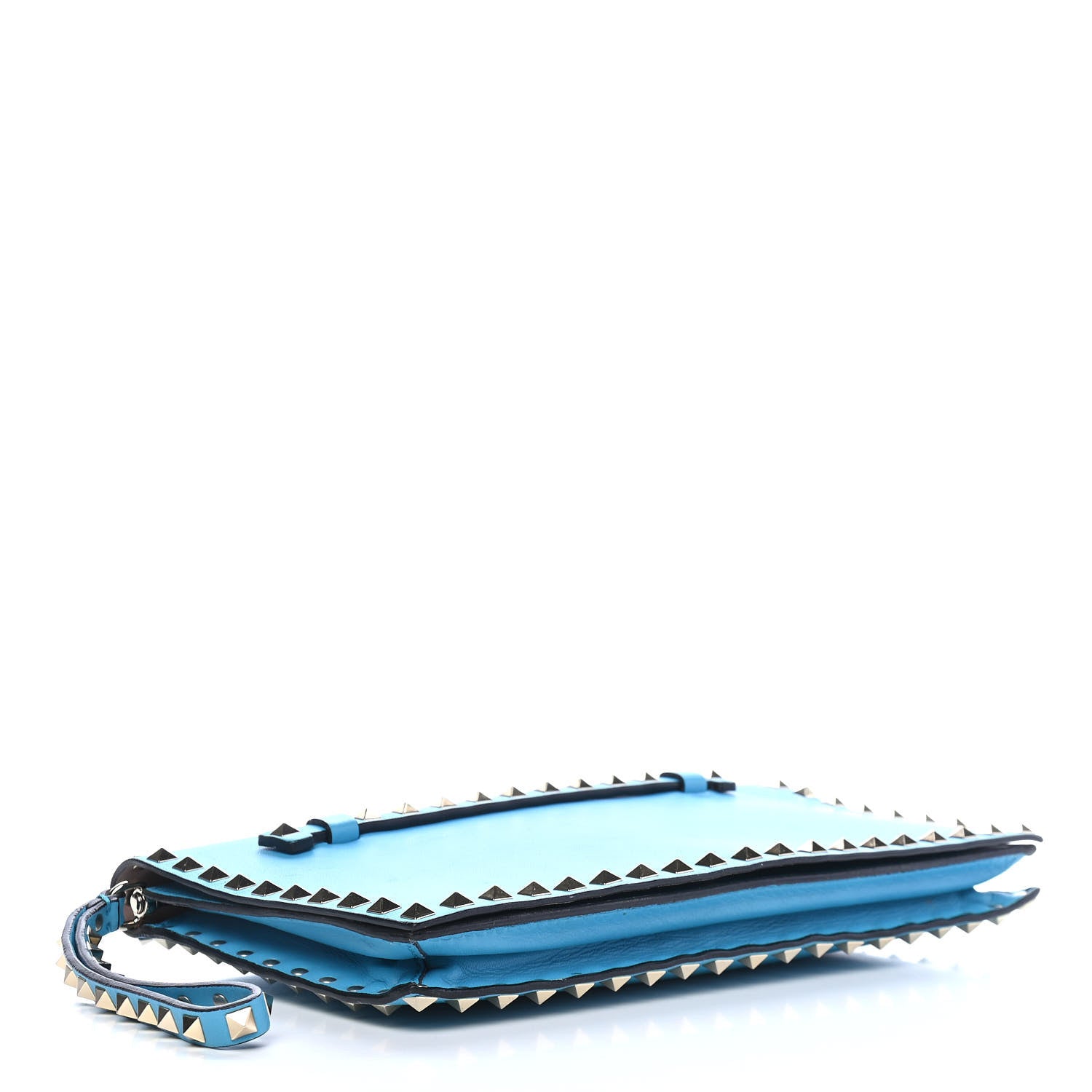 Valentino Garavani Nappa Rockstud Wristlet Clutch Parrot 4 of 10