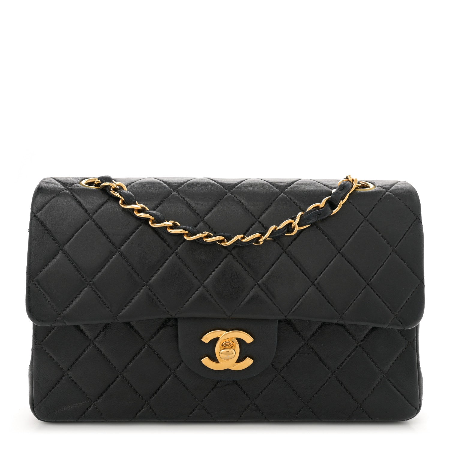 Chanel Lambskin Quilted Small Double Flap Black 1 of 14
