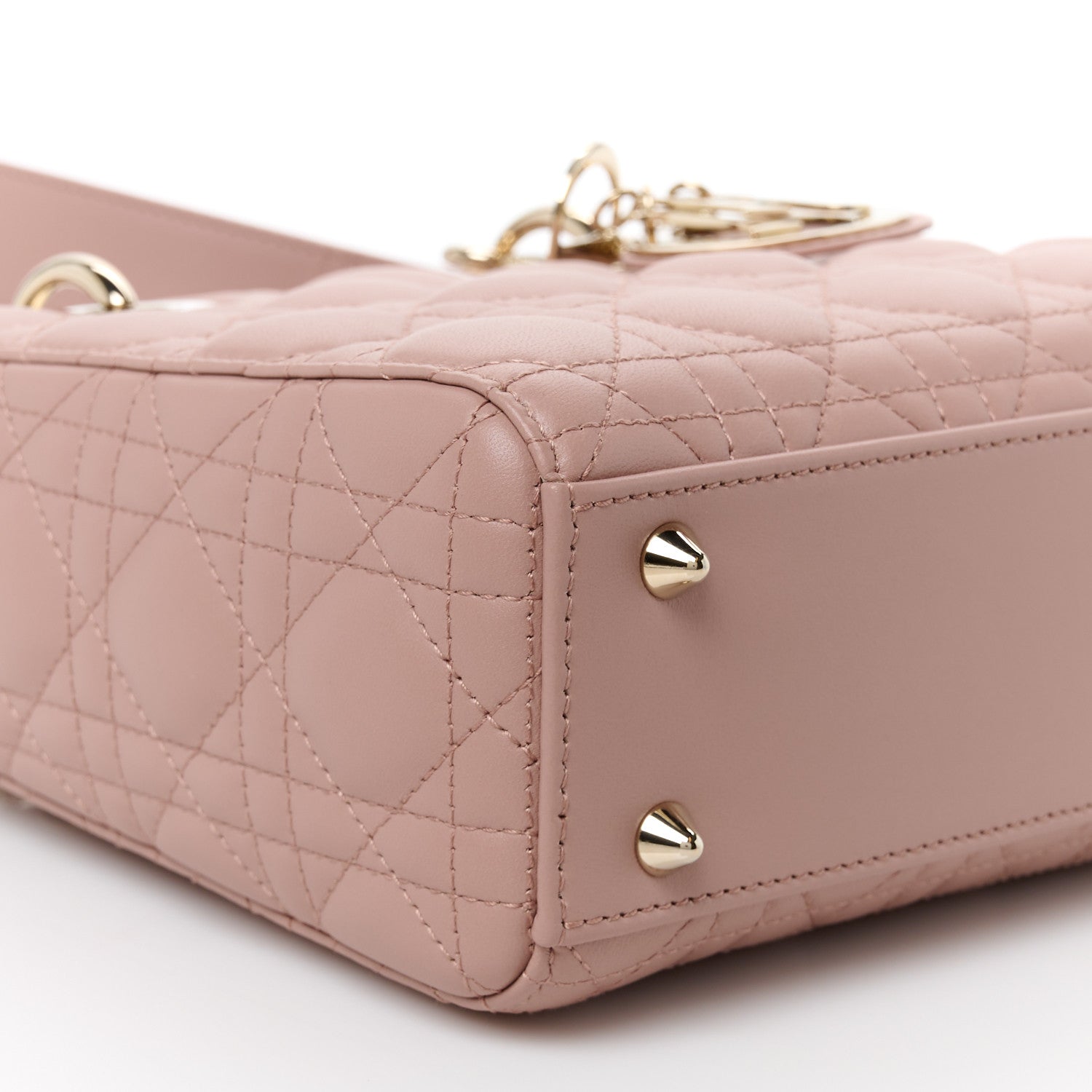 Christian Dior Lambskin Cannage Small My ABCDior Lady Dior Blush 9 of 10