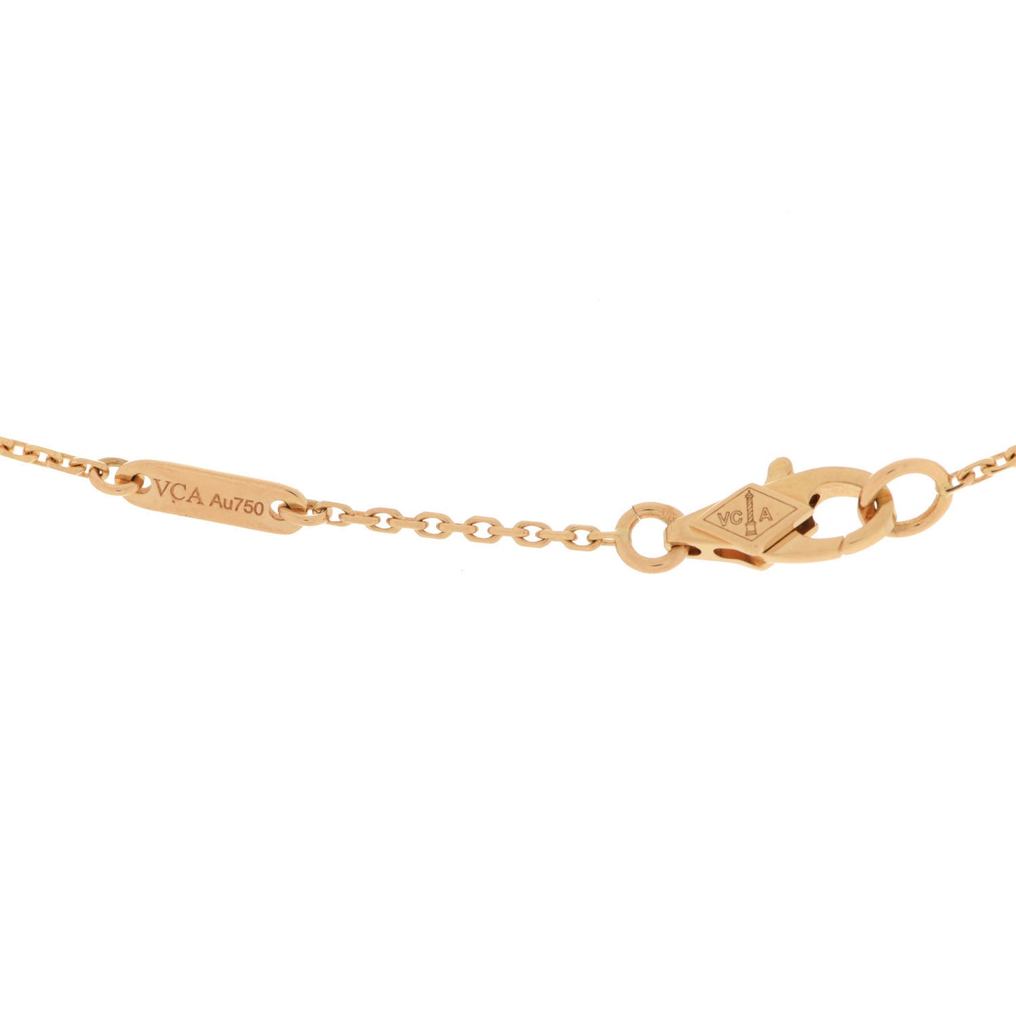 18K Yellow Gold Mother of Pearl Sweet Alhambra Pendant Necklace