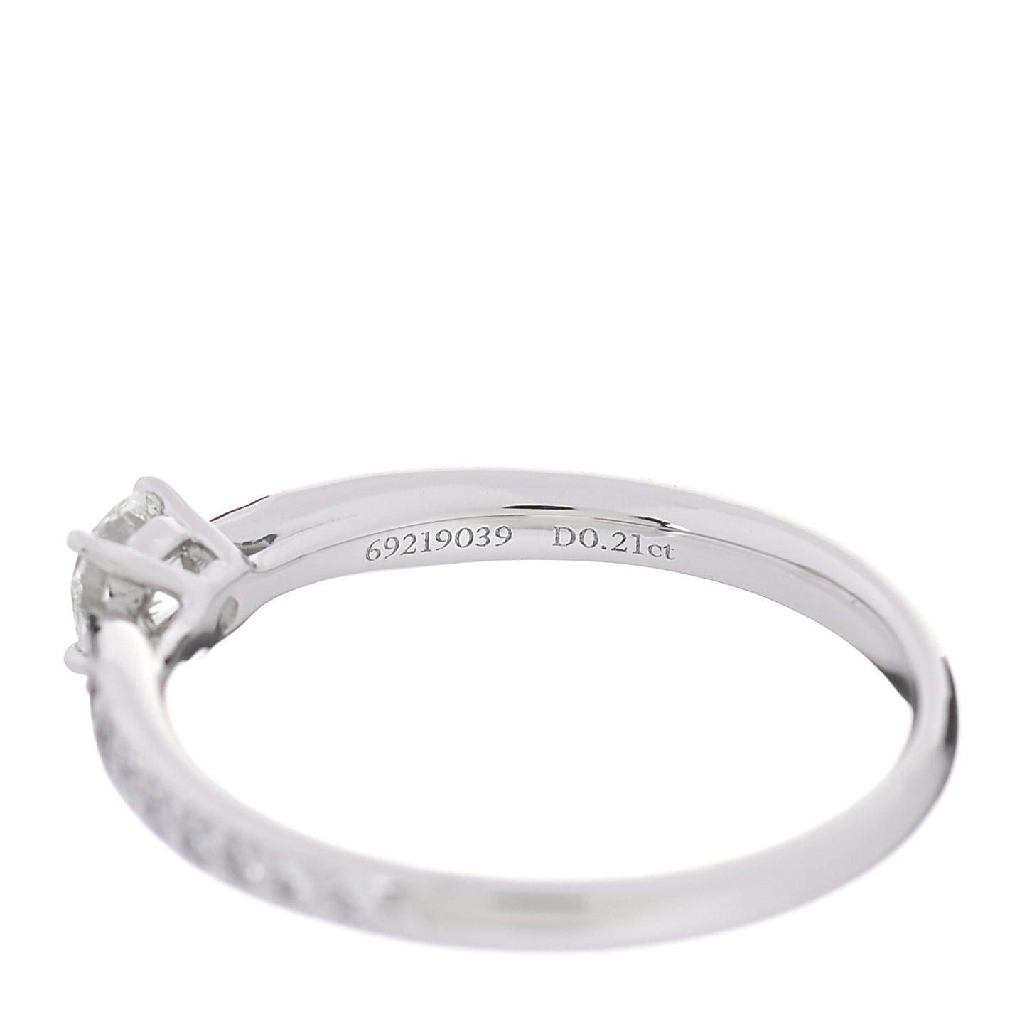 Platinum Diamond .21ct Round Brilliant Harmony Engagement Ring 49 5