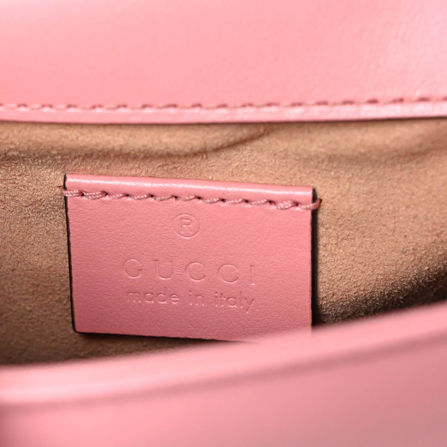 Gucci Calfskin Matelasse Mini GG Marmont Top Handle Shoulder Bag Wild Rose 6 of 10