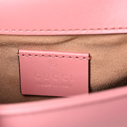 Gucci Calfskin Matelasse Mini GG Marmont Top Handle Shoulder Bag Wild Rose 6 of 10