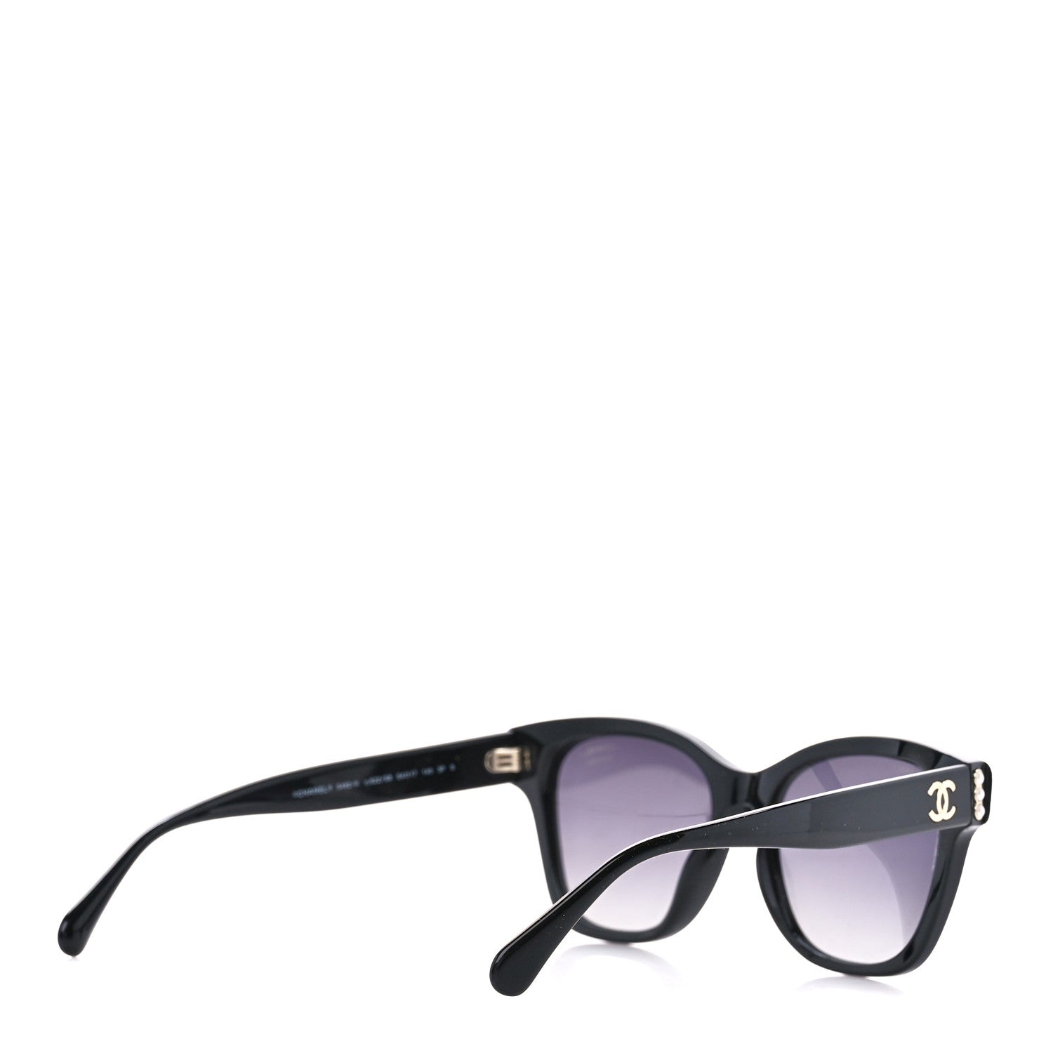 Chanel Acetate Polarized Pearl CC Square Sunglasses 5482-H-A Black 4 of 8