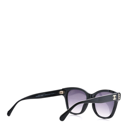 Chanel Acetate Polarized Pearl CC Square Sunglasses 5482-H-A Black 4 of 8