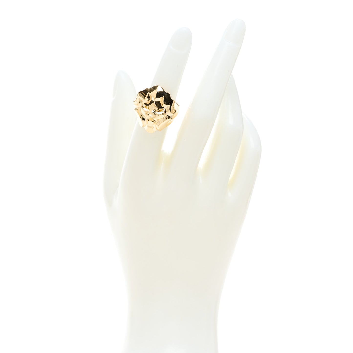 18K Yellow Gold Sous Le Signe Du Lion Ring 50 5.25