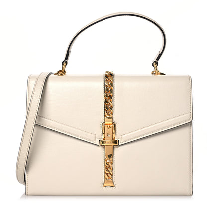 Gucci Azalea Calfskin Small Sylvie 1969 Top Handle Bag White 1 of 19