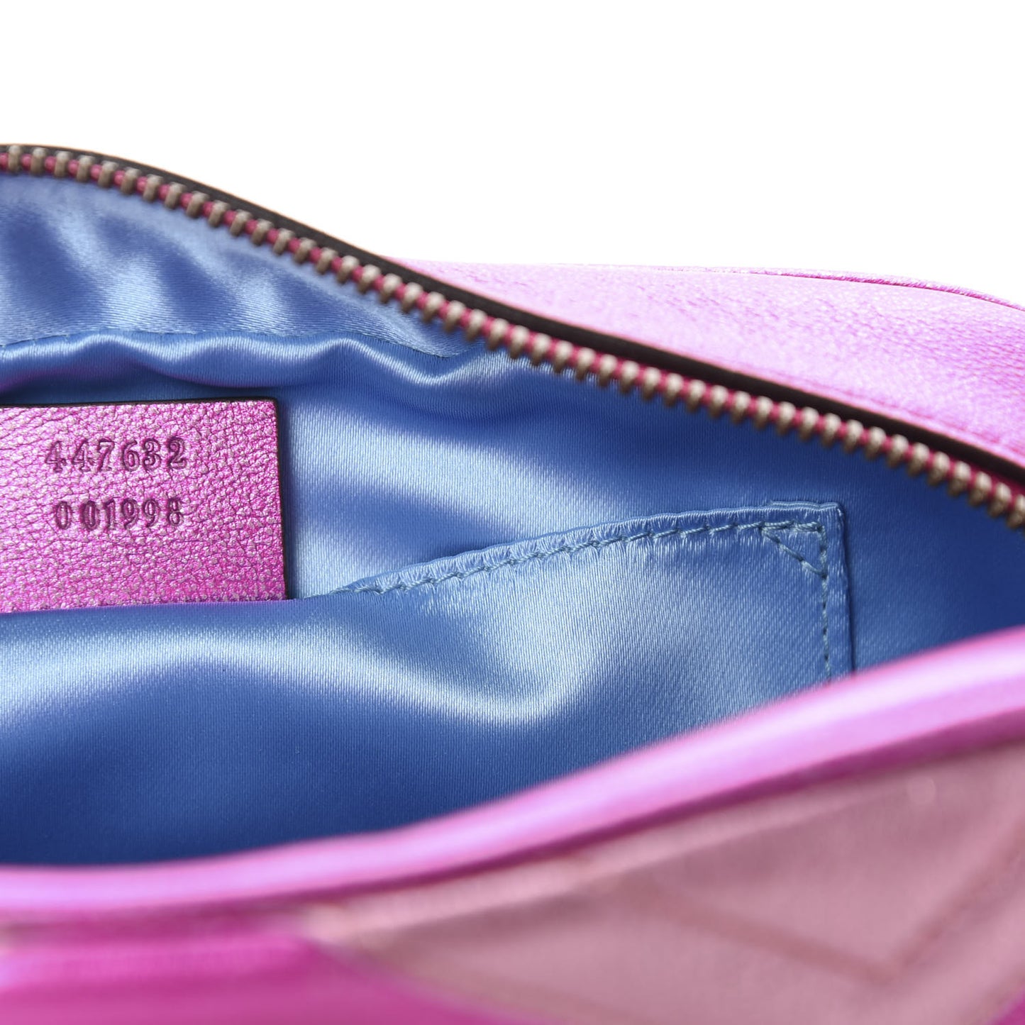 Laminated Nappa Matelasse Small GG Marmont Chain Shoulder Bag Fuxia Rosso Rosa
