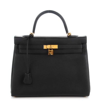 Hermes Togo Kelly Retourne 35 Black 1 of 23