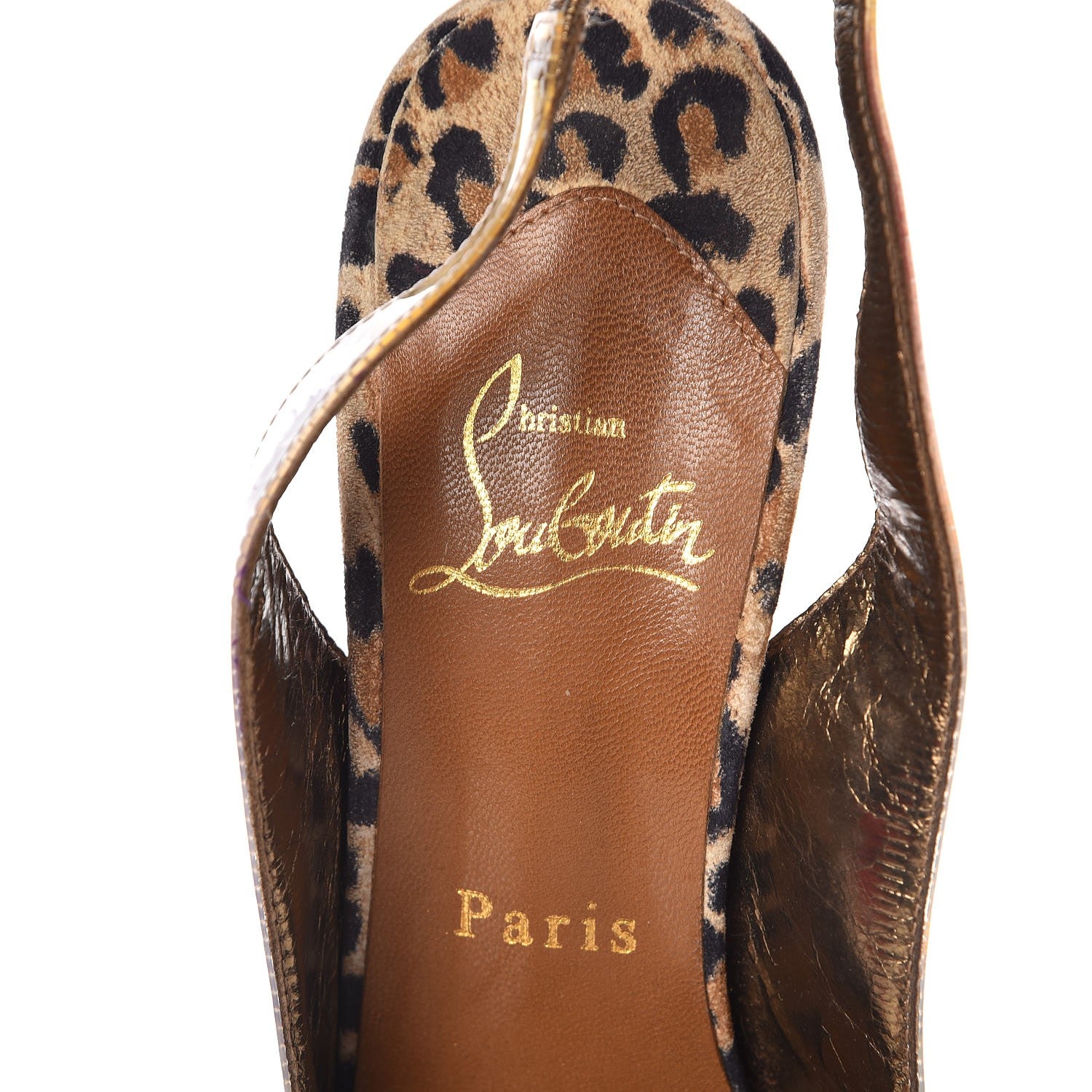 Christian Louboutin PVC Suede Winter Trash 150 Pumps 37.5 Leopard 9 of 14
