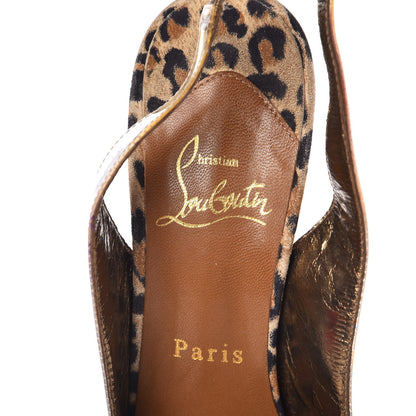 Christian Louboutin PVC Suede Winter Trash 150 Pumps 37.5 Leopard 9 of 14