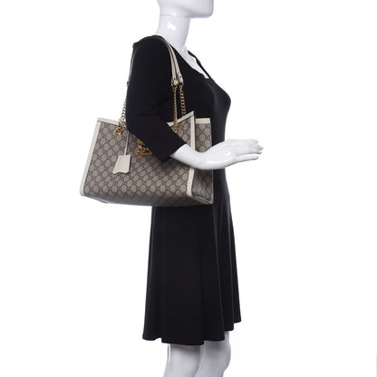 Gucci GG Supreme Monogram Medium Padlock Tote White 2 of 10