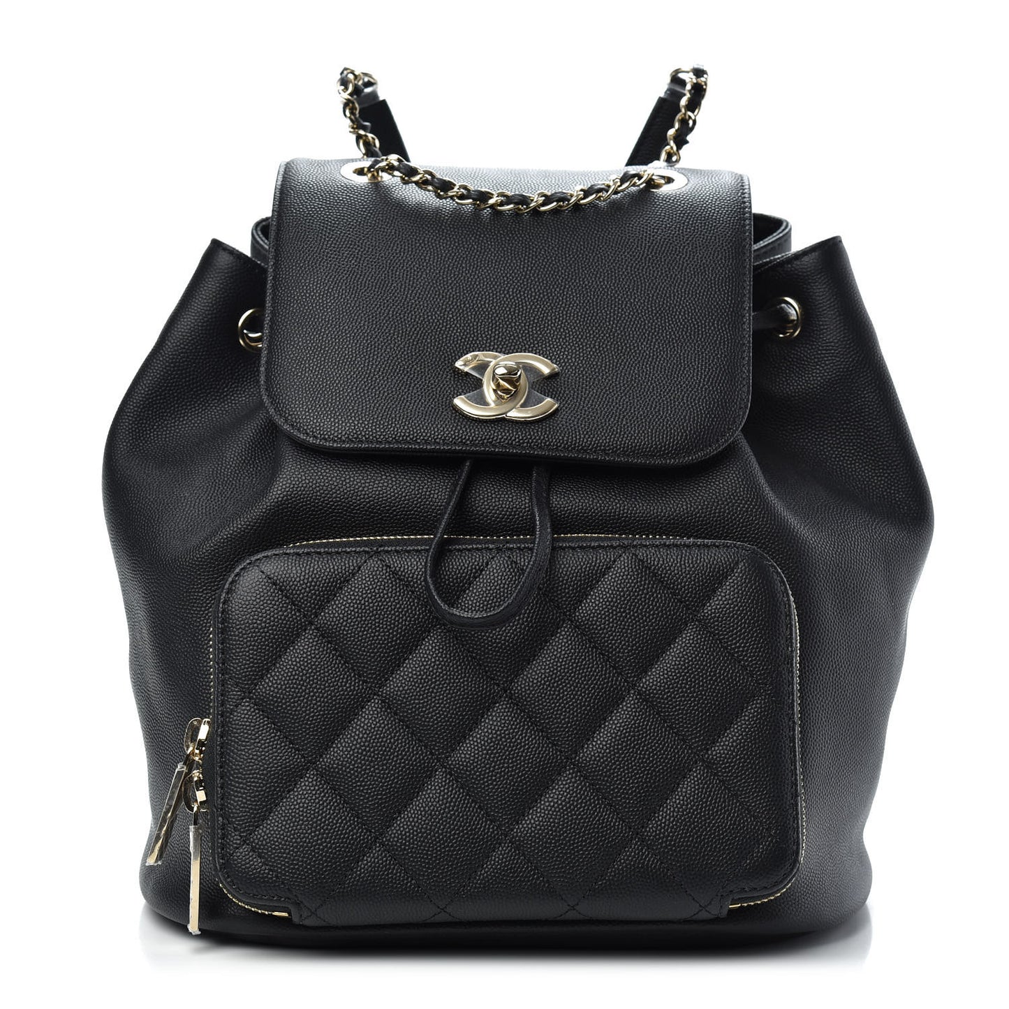 Caviar Quilted Business Affinity Backpack Black
