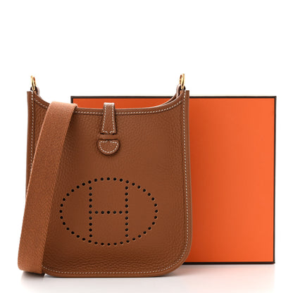 Hermes Taurillon Clemence Evelyne TPM Gold 11 of 11
