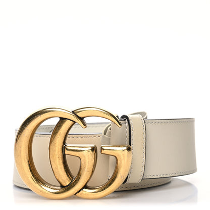 Gucci Calfskin Double G 40mm Belt 80 32 Mystic White 1 of 8
