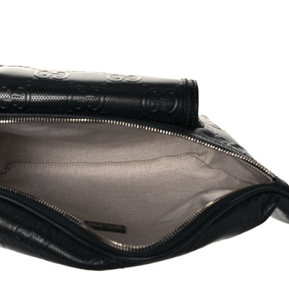 Gucci Calfskin GG Tennis Embossed Pocket Belt Bag Black 5 of 13