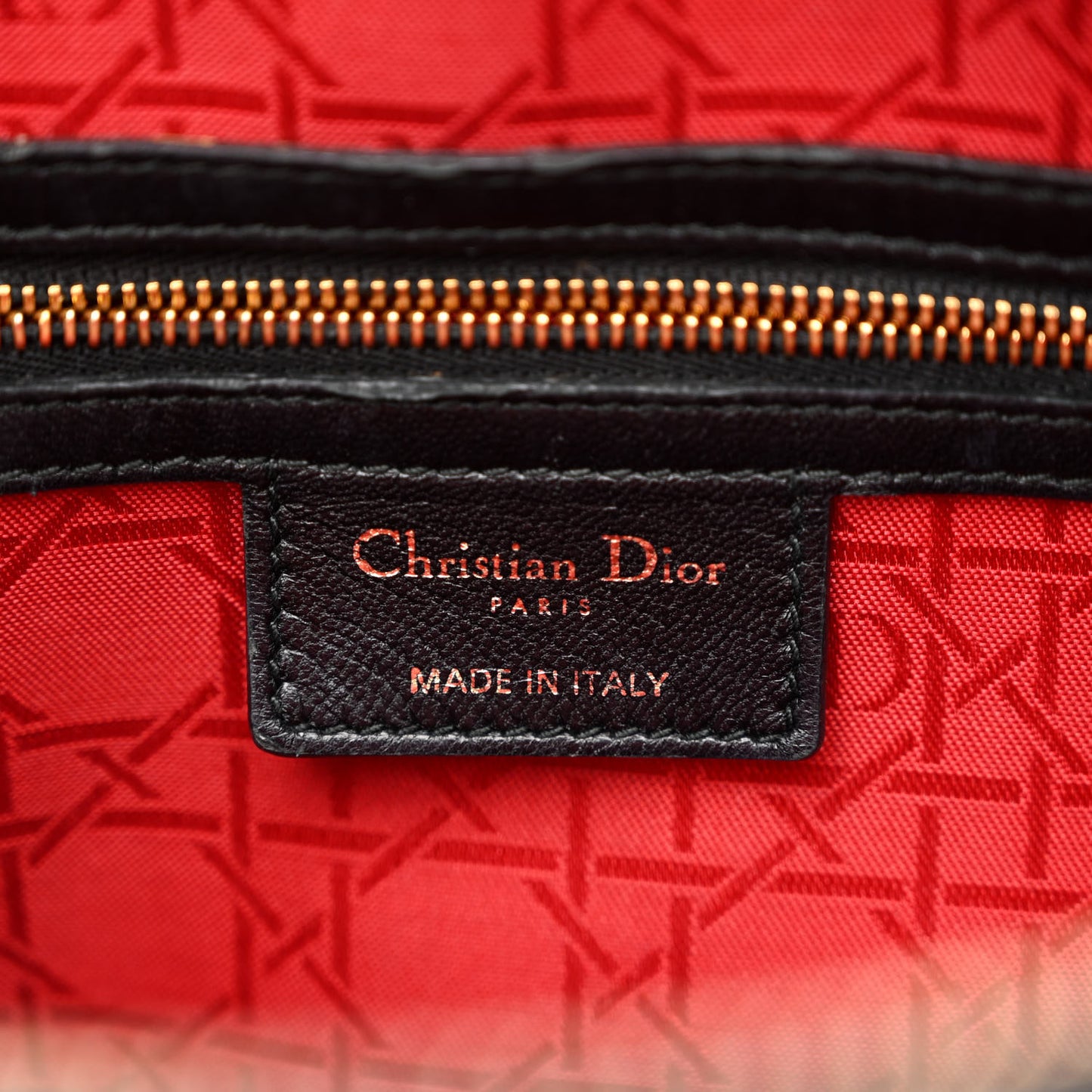 Lambskin Cannage Large Lady Dior Black
